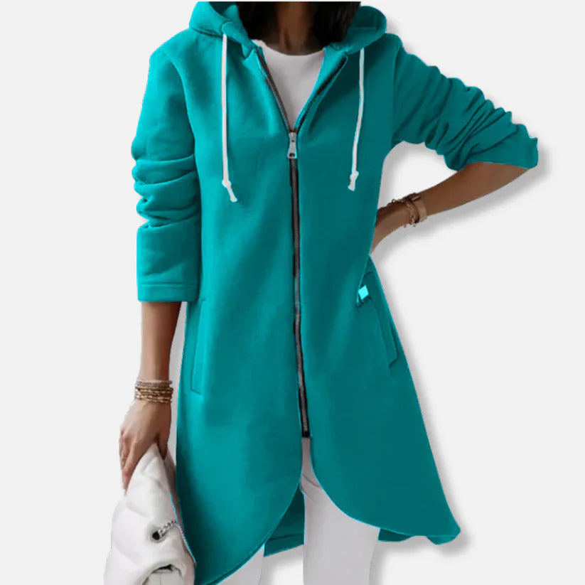 Elise – loose-fitting sweatshirt jacket with hood and zipper