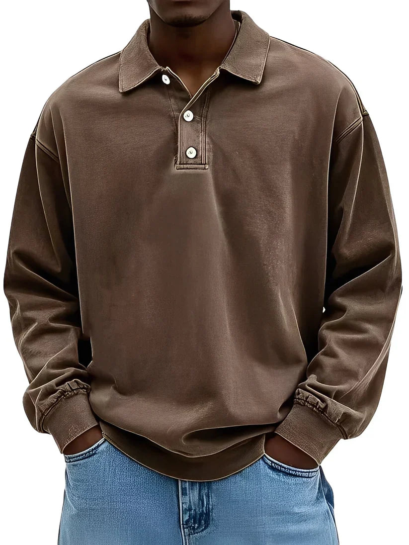 Clayton classic long-sleeve polo shirt – men