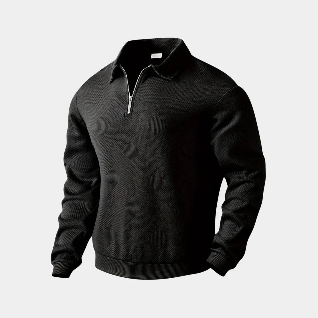 Men’s half-zip stand collar sweater