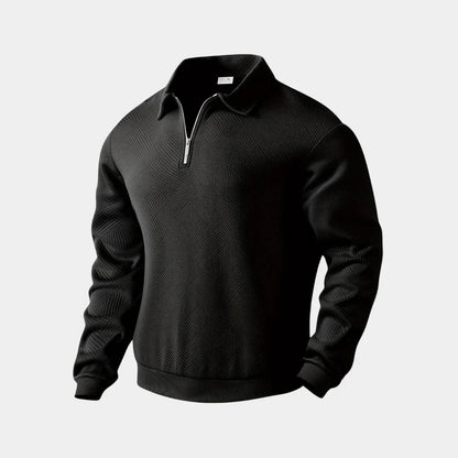 Men’s half-zip stand collar sweater