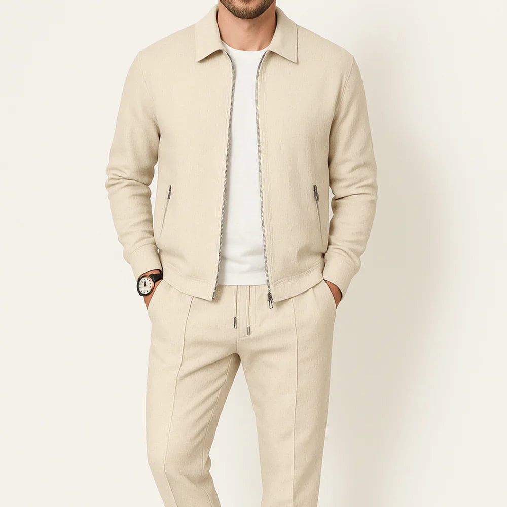 Geoff waffle-knit lounge set – men