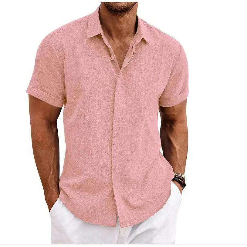Men’s cotton-linen shirt – men