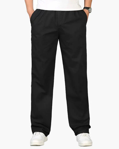Ryan straight-cut cotton casual pants – men
