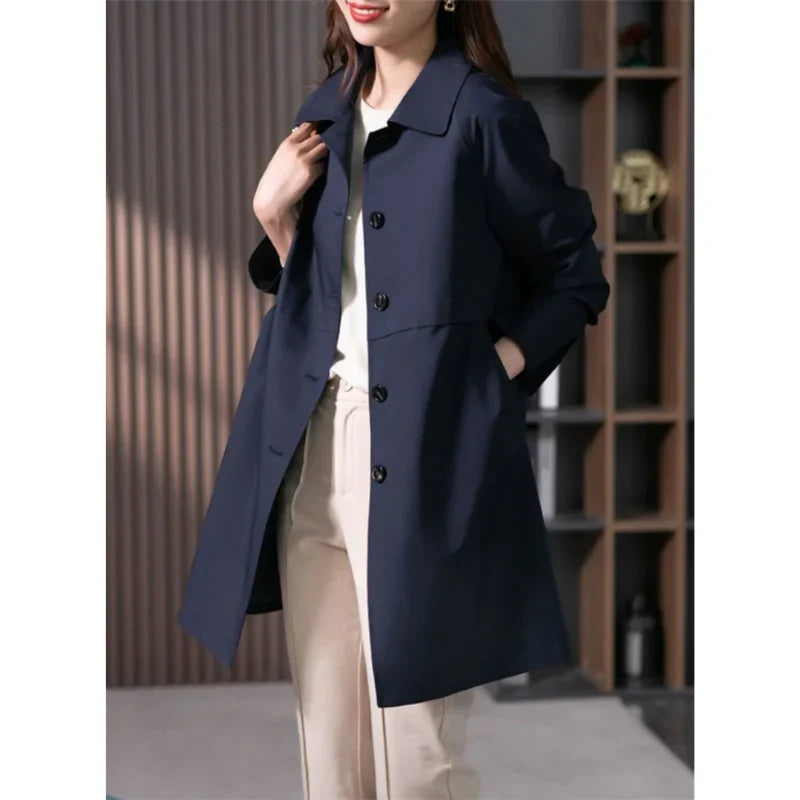 Women's casual trench coat – lightweight, modern transitional coat