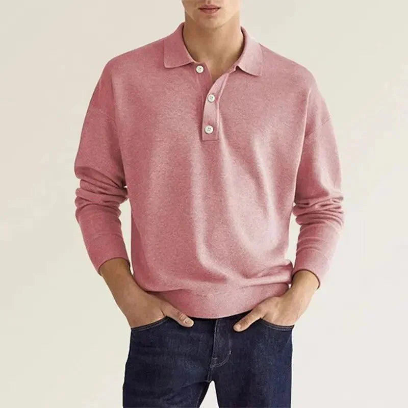 Elias long-sleeve polo shirt – men