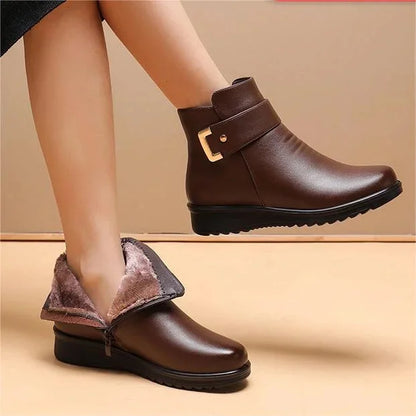 Women's orthopedic leather boots, warm and comfortable