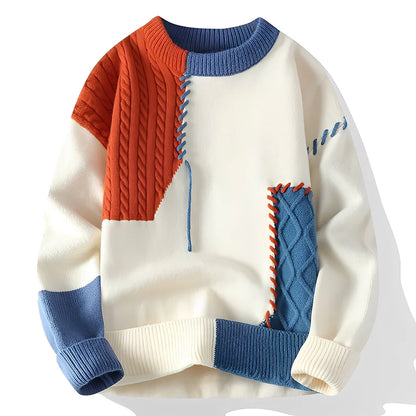 Curtis color-block fleece pullover – men