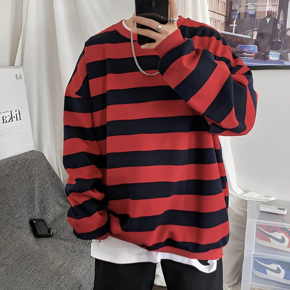 Christian oversized striped knit sweater – men