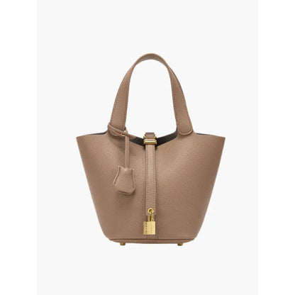Aurelia bucket shoulder bag with lock detail