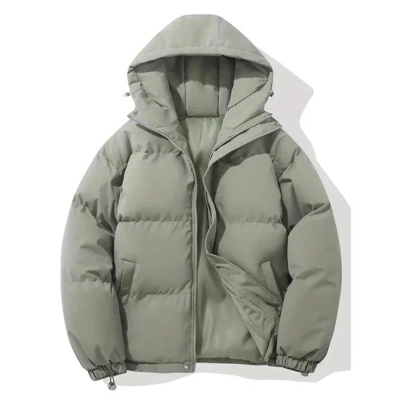 Elegant winter down jacket with hood