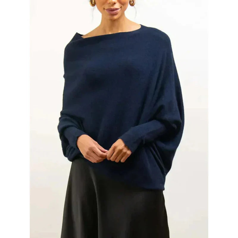 Women's relaxed fit knit sweater, stylish and comfortable