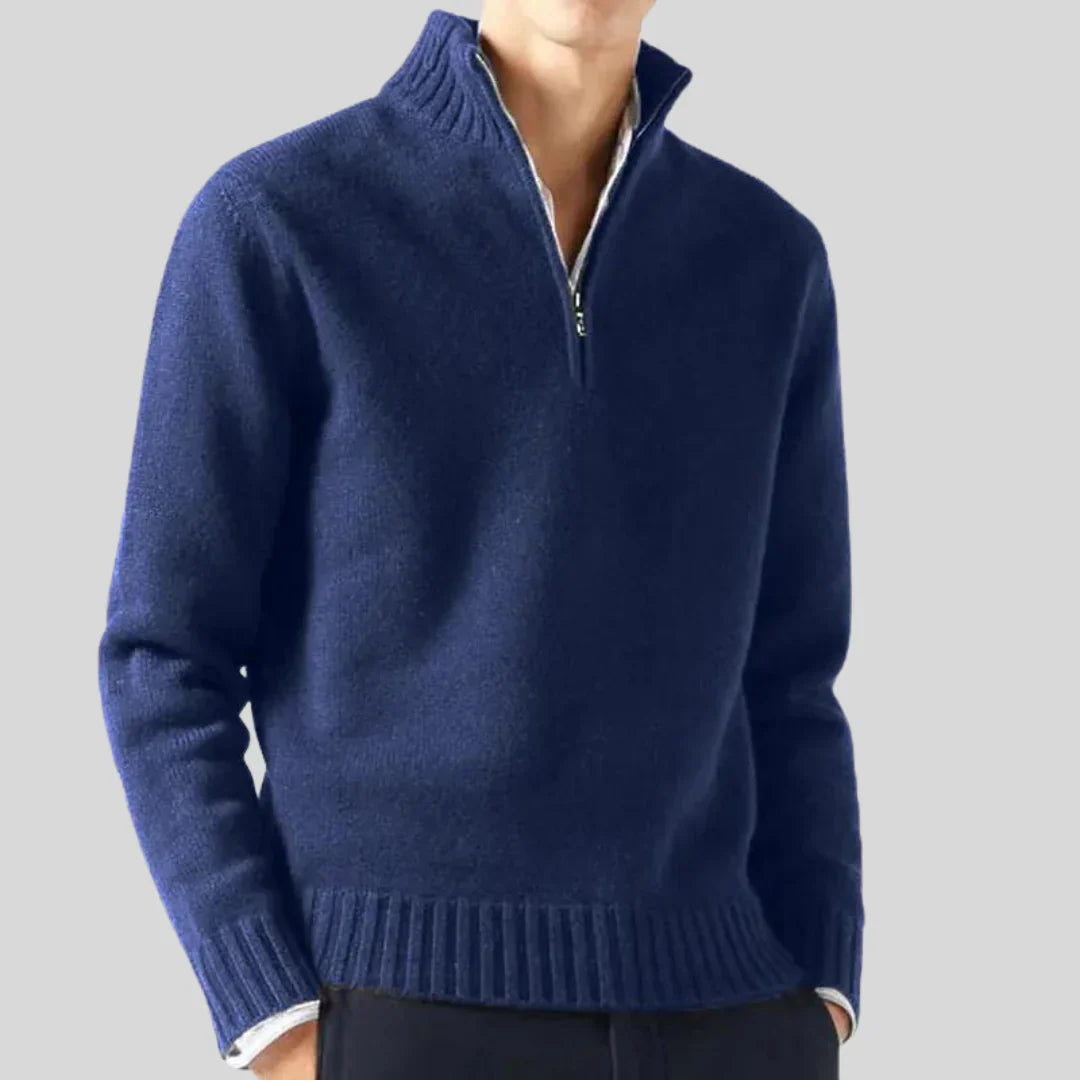Anton luxurious half-zip sweater – men