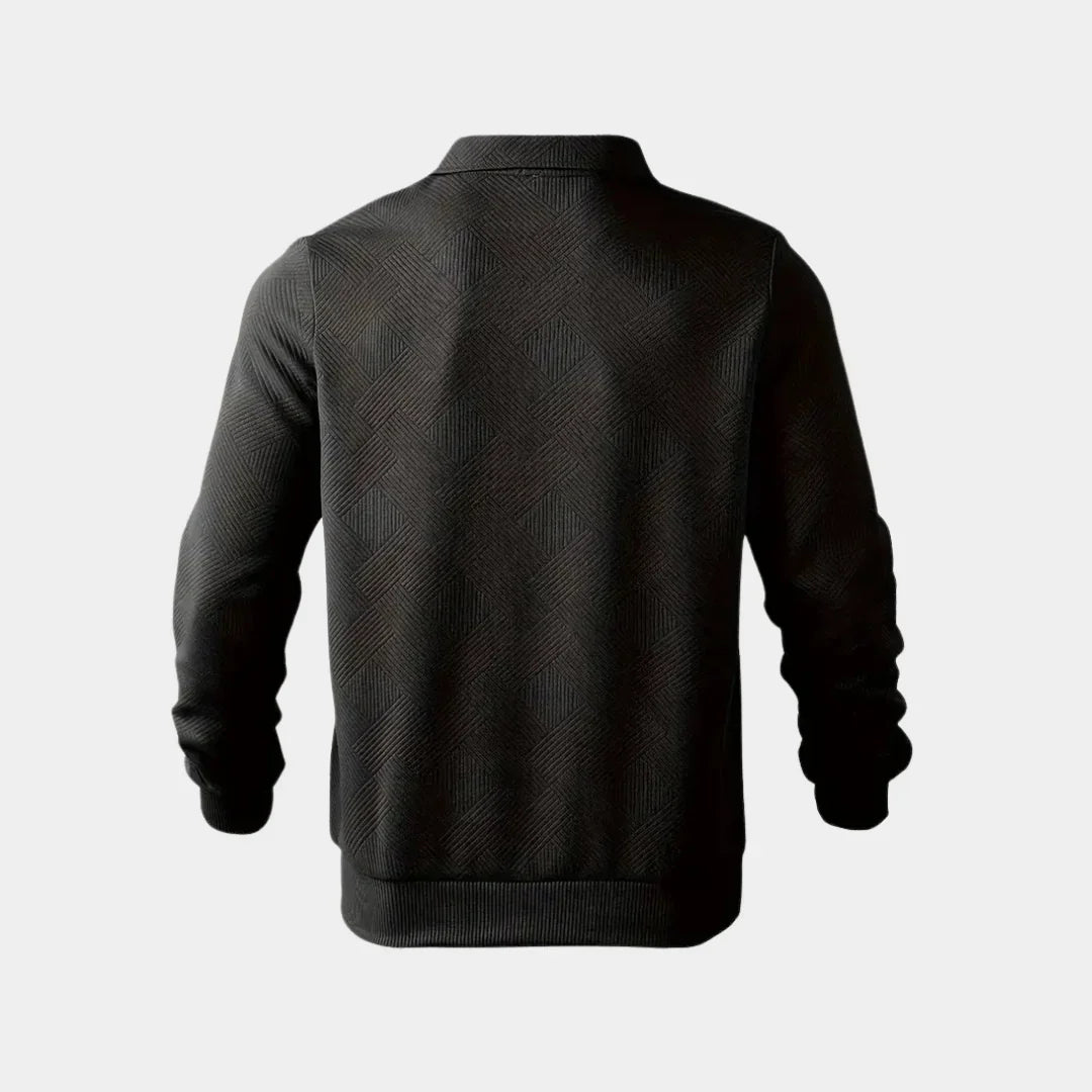 Men’s half-zip stand collar sweater