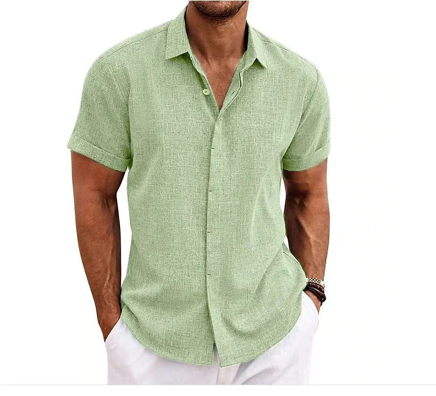 Men’s cotton-linen shirt – men