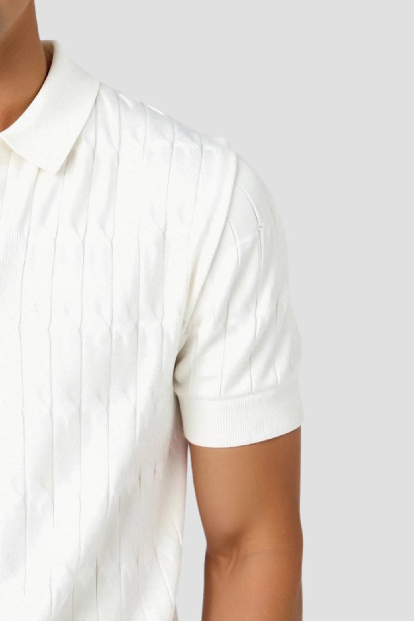 Classic white men’s polo shirt