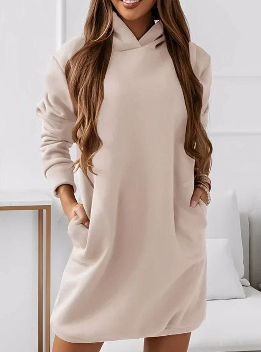 Michaela stylish hooded mini dress – women