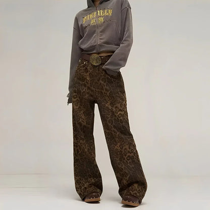 Felecia stylish printed baggy jeans – women