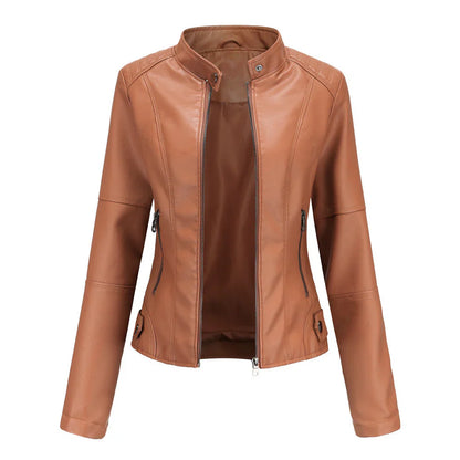 Martha – stylish, slim-fit leather jacket for women