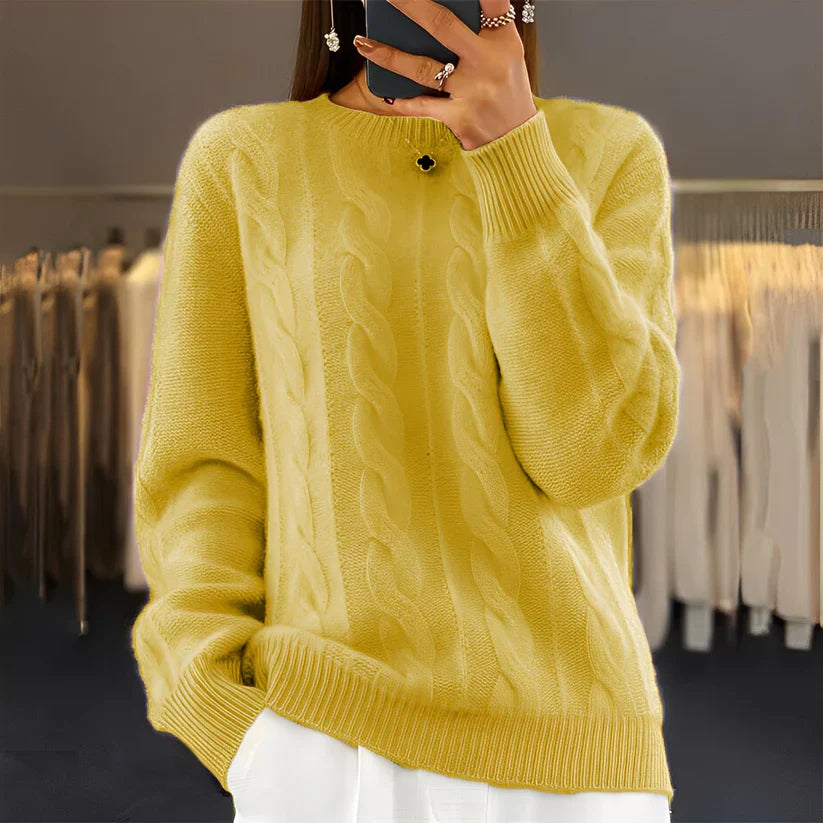 Leanne classic stylish knit sweater – women