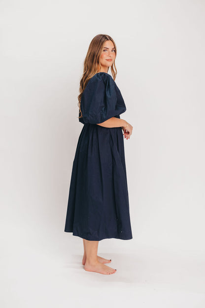 Harlow Maxi Dress in Navy - Bump Friendly