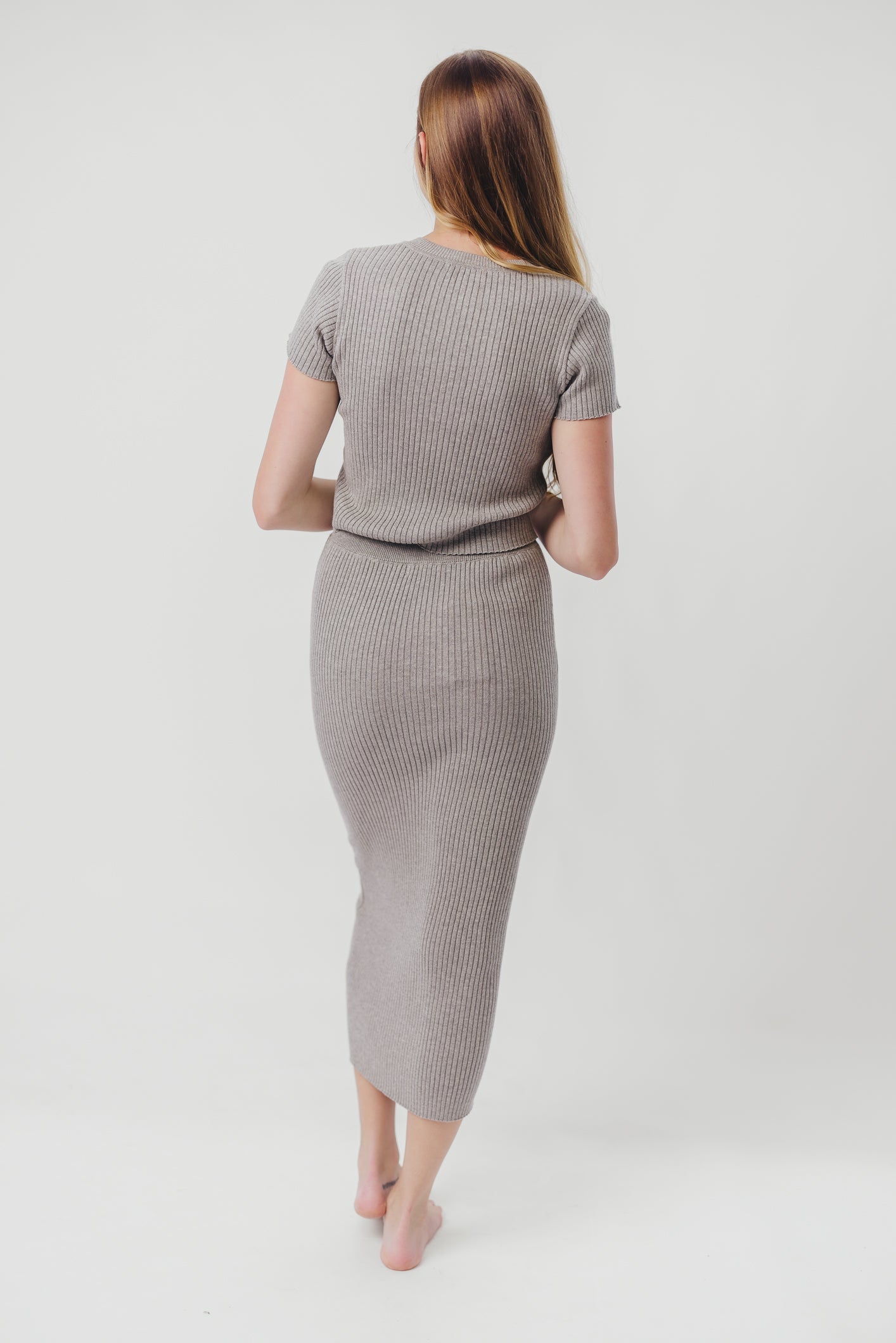 Indy Zipper Front Top in Heather Grey