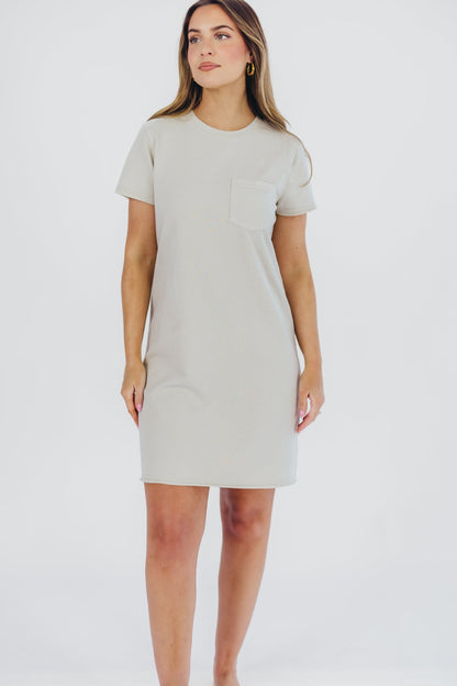 Raiya T-Shirt Dress in Soft Grey