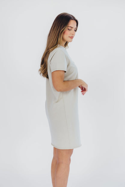 Raiya T-Shirt Dress in Soft Grey