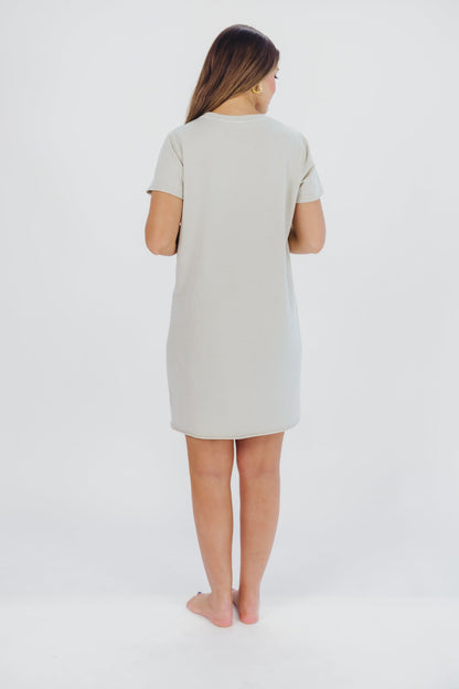 Raiya T-Shirt Dress in Soft Grey