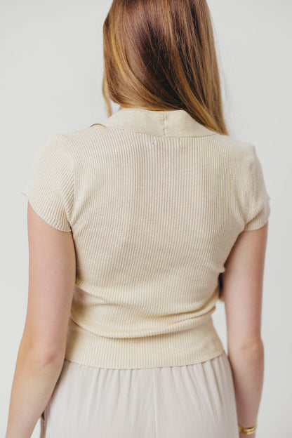 Ashley Square Neckline Knit Top in Ivory