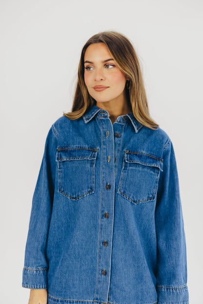 Jane Long-Sleeved Shirt in Denim