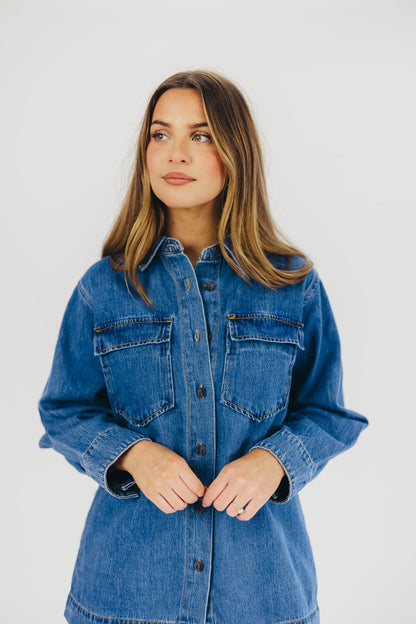 Jane Long-Sleeved Shirt in Denim