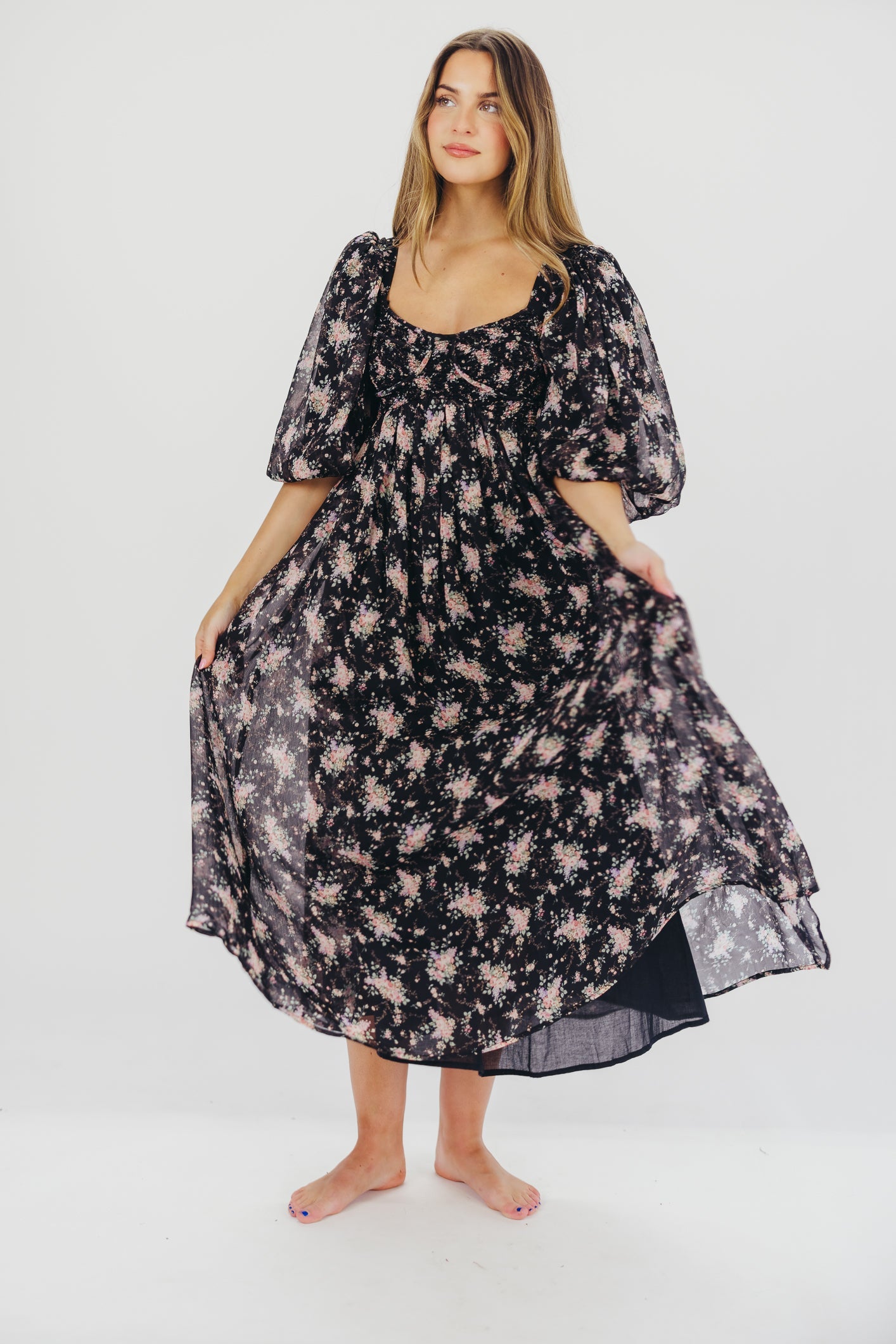 Harlow Maxi Dress in Black - Bump Friendly & Inclusive Sizing (S-3XL)