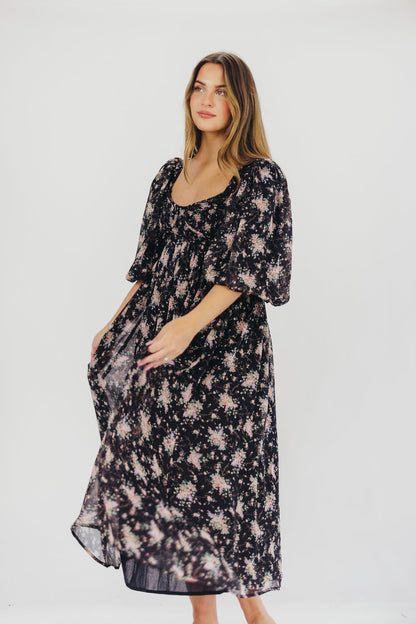 Harlow Maxi Dress in Black - Bump Friendly & Inclusive Sizing (S-3XL)