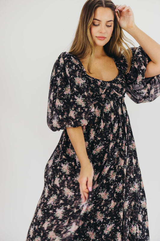 Harlow Maxi Dress in Black - Bump Friendly & Inclusive Sizing (S-3XL)