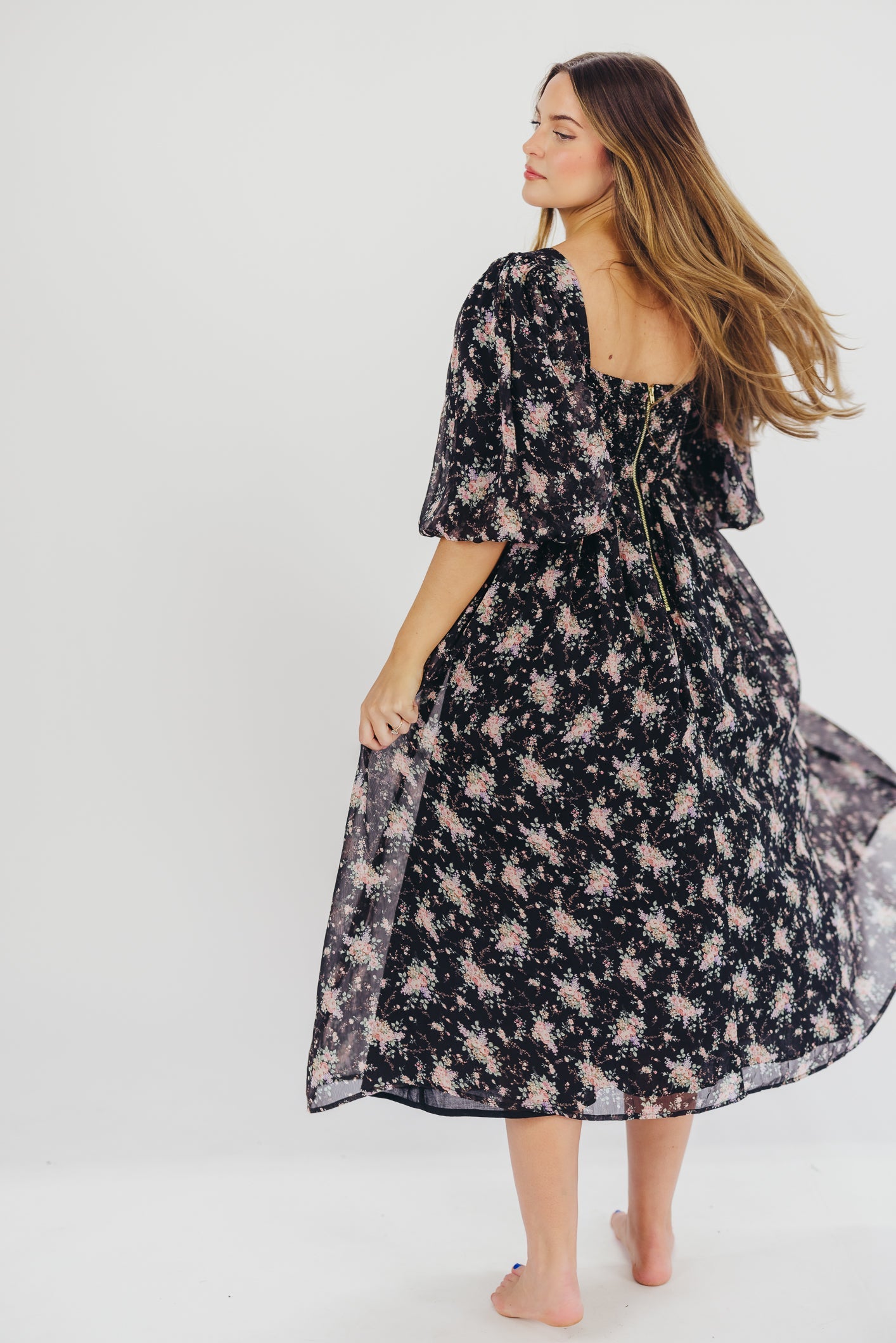 Harlow Maxi Dress in Black - Bump Friendly & Inclusive Sizing (S-3XL)