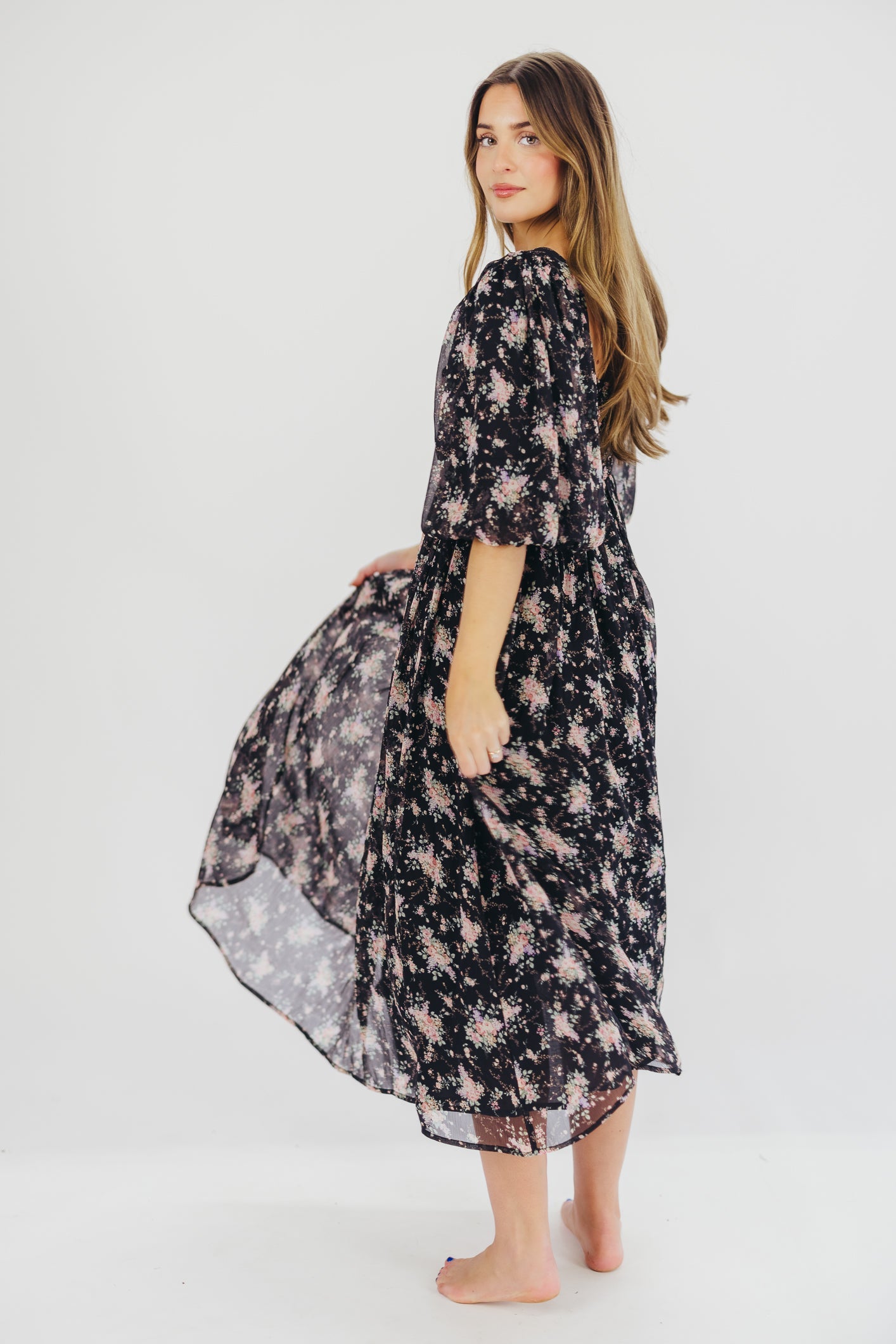 Harlow Maxi Dress in Black - Bump Friendly & Inclusive Sizing (S-3XL)