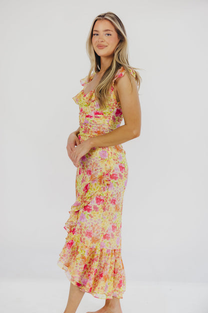 Luvita Dress in Yellow Multi Floral