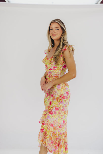 Luvita Dress in Yellow Multi Floral