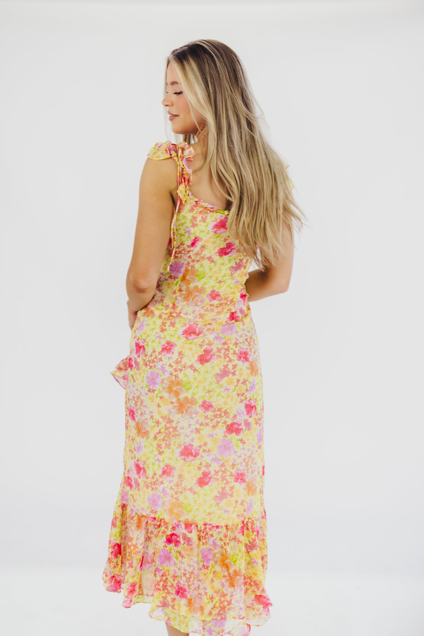 Luvita Dress in Yellow Multi Floral