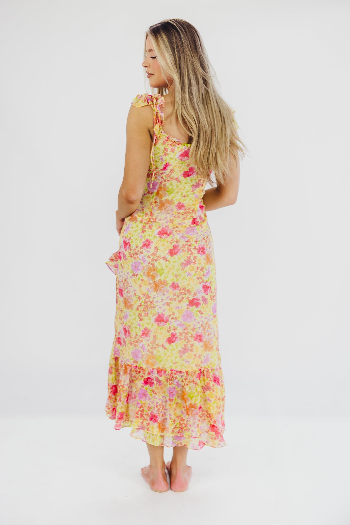 Luvita Dress in Yellow Multi Floral