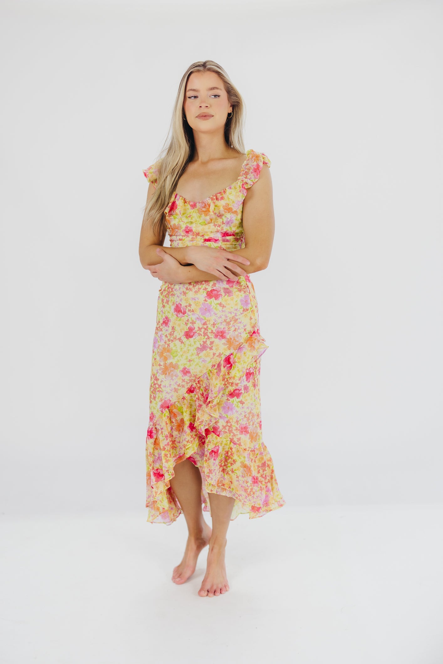 Luvita Dress in Yellow Multi Floral