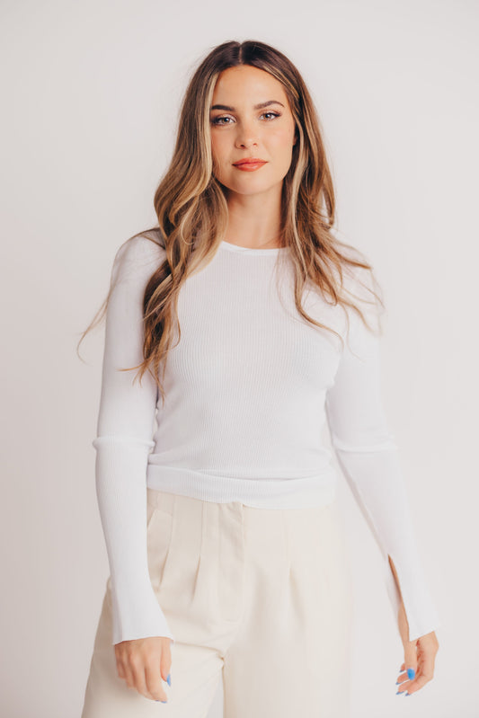 Marie Knit Top in White