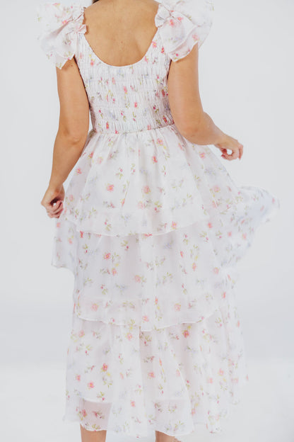 Forever & Always Midi Dress in Tiny Pink Floral - Bump Friendly & Inclusive Sizing (S-3XL)