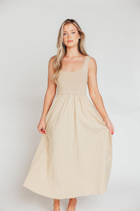 Lucinda Maxi Dress in Khaki