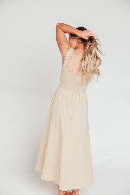 Lucinda Maxi Dress in Khaki