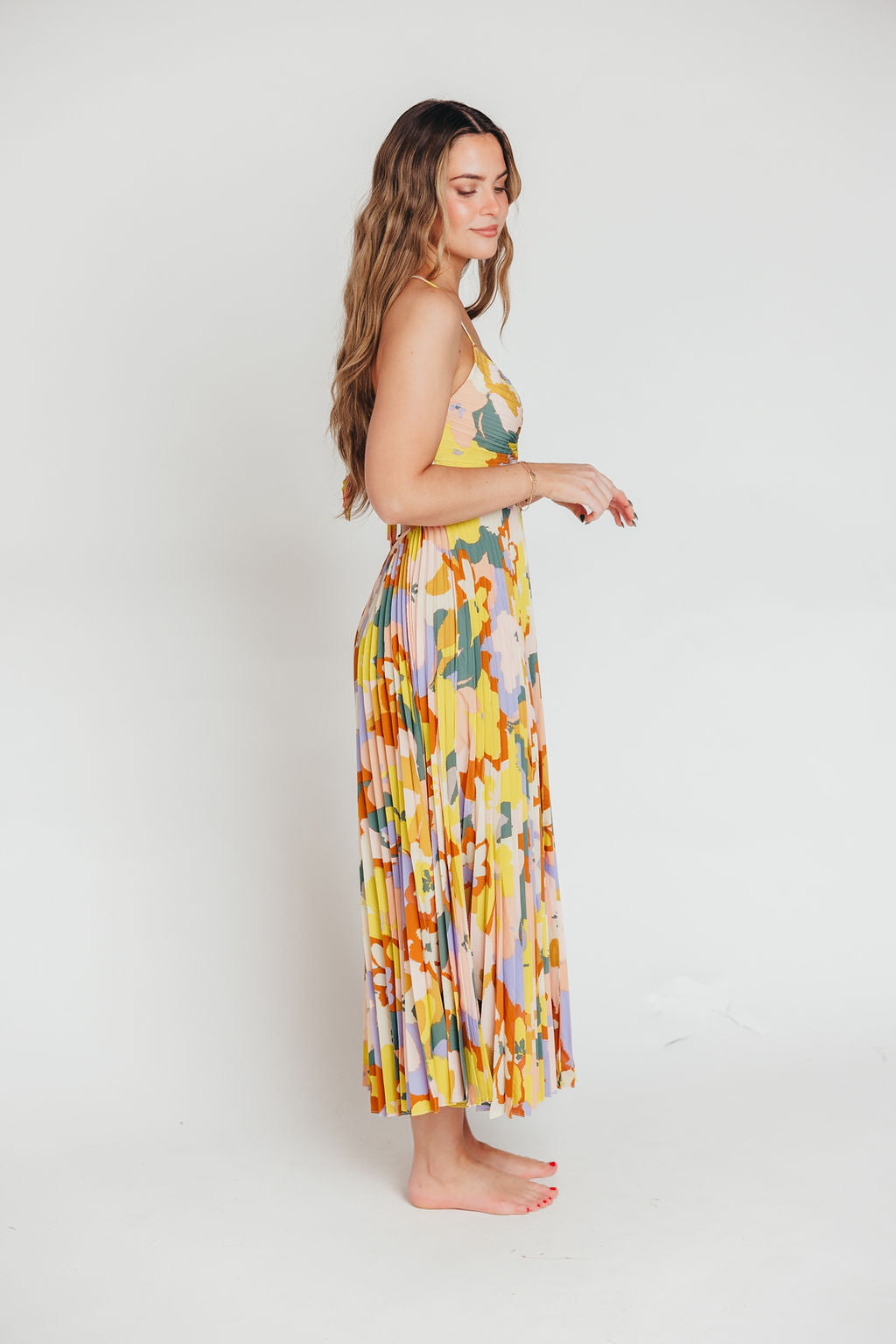 ASTR Blythe Maxi Dress in Lime Floral