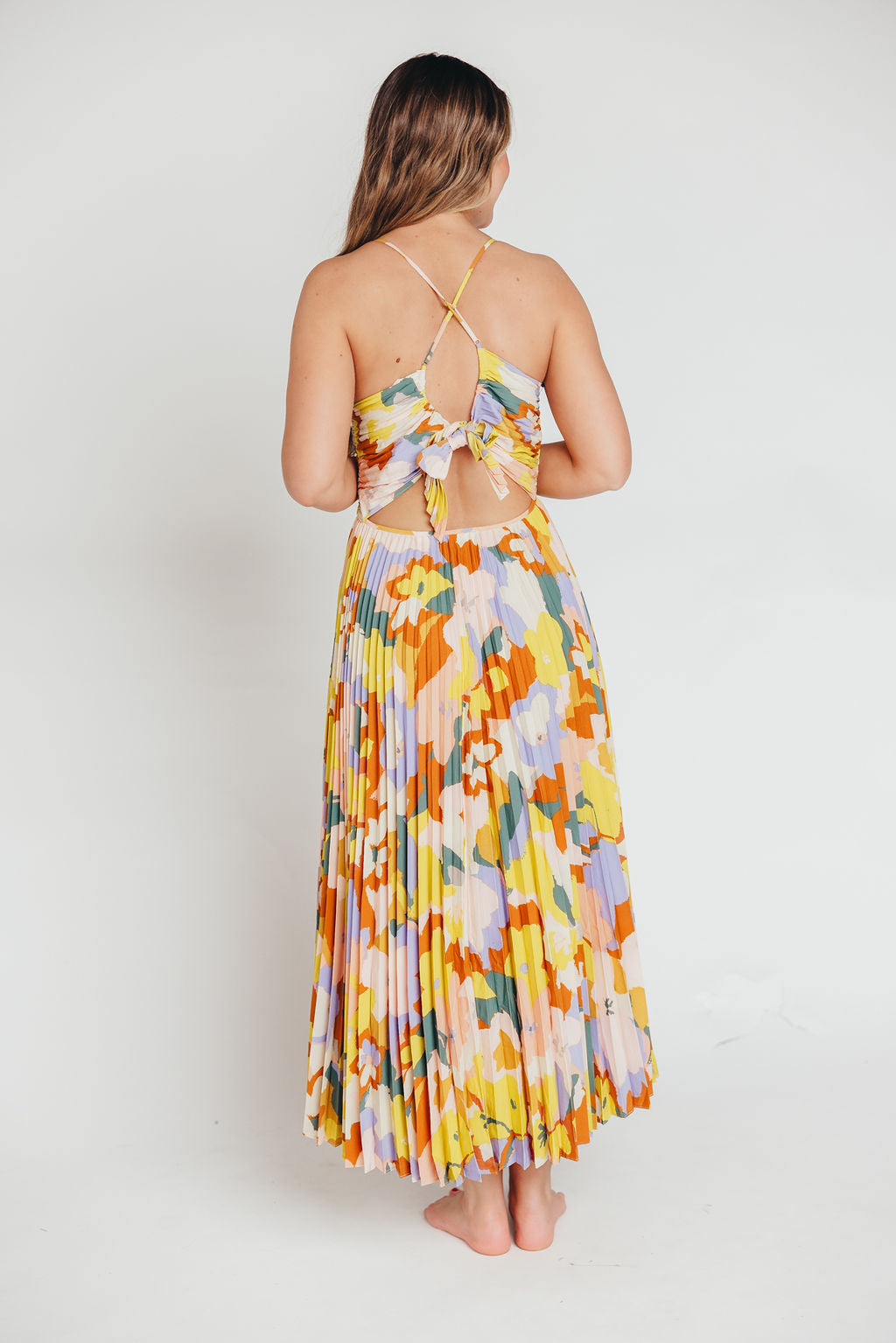 ASTR Blythe Maxi Dress in Lime Floral