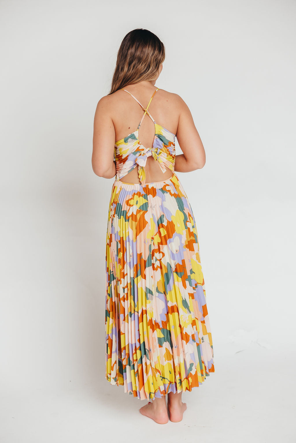 ASTR Blythe Maxi Dress in Lime Floral