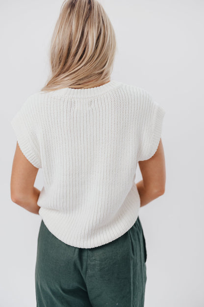 Tiffany Sweater Top in Off-White