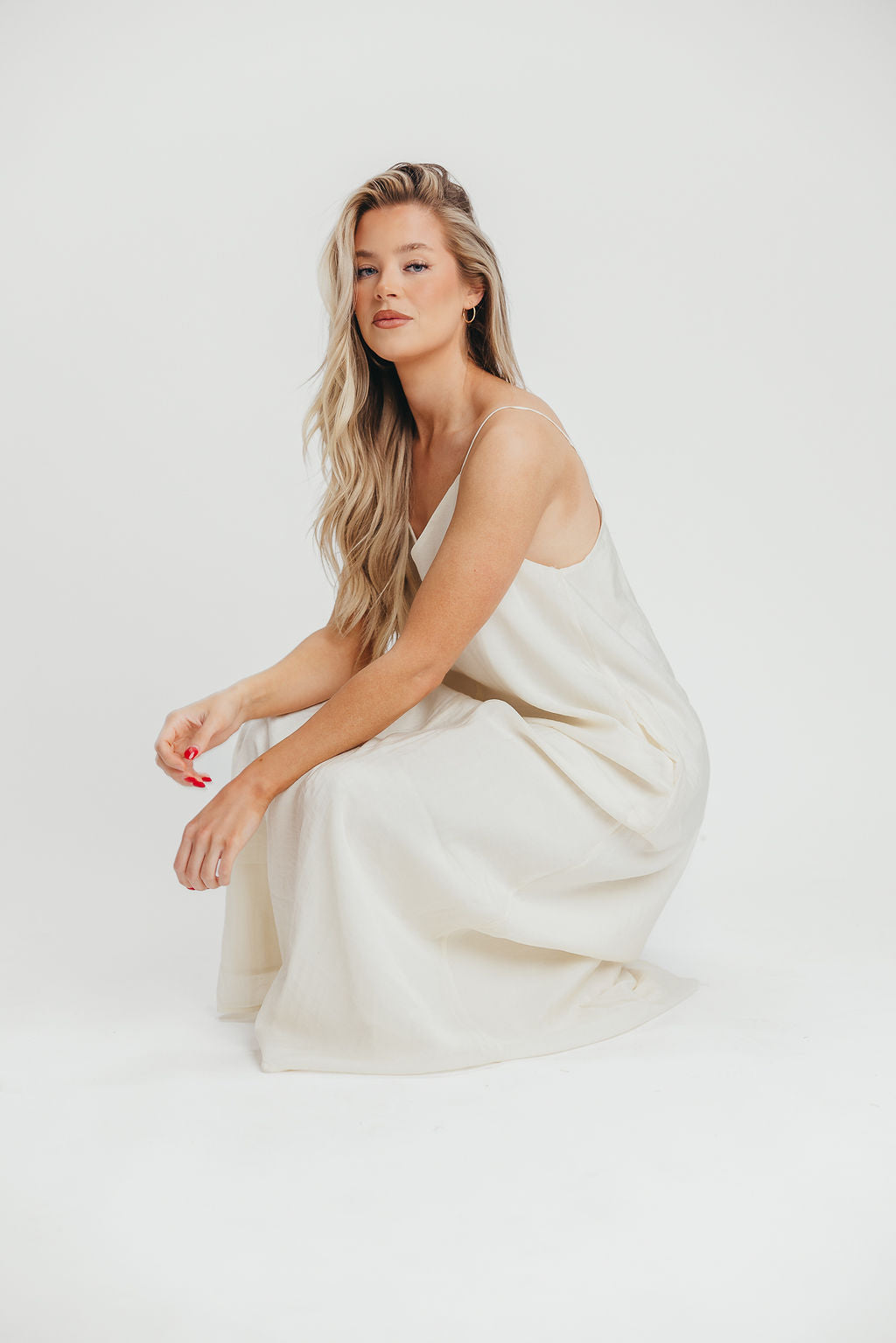 Deacon Basic Maxi Tank Dress in Ivory